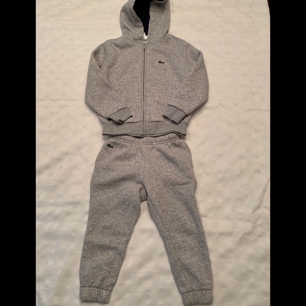 Lacoste boys toddler tracksuit 2 pc hoodie and sweatpants